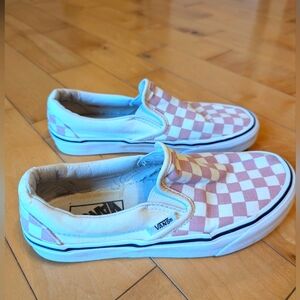 Vans checkerboard slip ons
